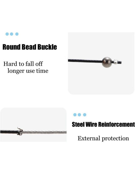 Correas Ajustables para Gafas 4 PCS - Negro - Deportivas