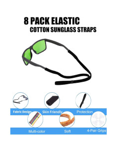 Correa de Gafas HORNYPOOT 8 Piezas Ajustable Niños 2