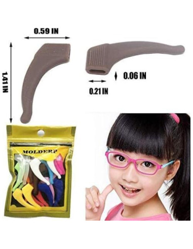 Grapas para Gafas MOLDERP 15 Pares Silicona Antideslizante