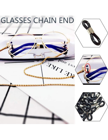 Conectores de Goma Ajustables TTSAM 20 Piezas para Gafas