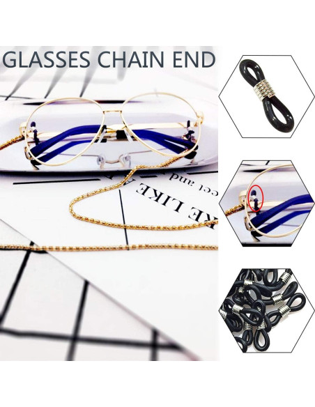 Conectores de Goma Ajustables TTSAM 20 Piezas para Gafas