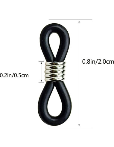Conectores de Goma Ajustables TTSAM 20 Piezas para Gafas