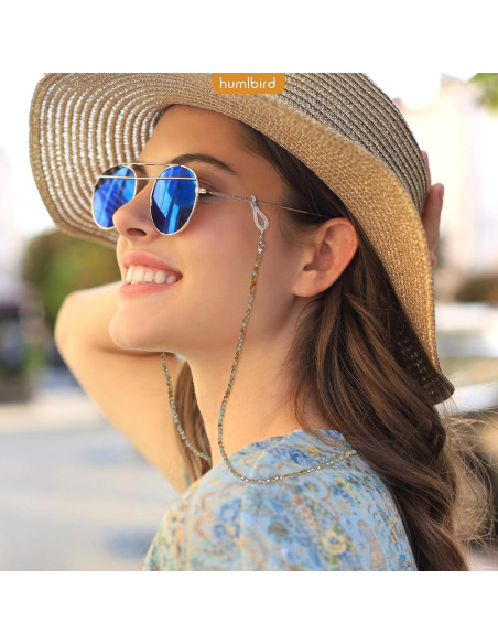Cadena de Gafas Humlbird para Mujeres 65.5 cm Cristal Natural