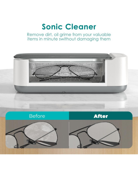 Limpiador Ultrasónico KECOOLKE 400ml con Temporizador Digital