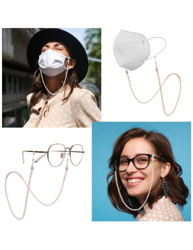 Cadena de Gafas de Perlas 75 cm - Soporte para Gafas