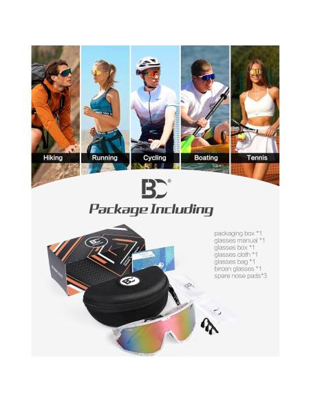 Gafas de sol BIRCEN deportivas UV400 para ciclismo y béisbol Gafas de sol BIRCEN deportivas UV400 para ciclismo y béisbol