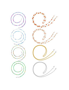 Cadena de Gafas Frienda 8 Piezas con Perlas Elegantes