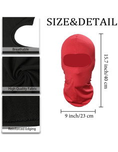 Paquete de 5 Mascarillas Balaclava Rojas para Hombre 2