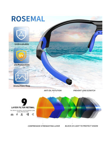 Gafas de sol deportivas Rosemal modelo 7221 polarizadas UV400