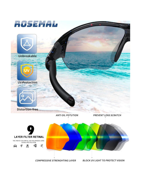 Gafas de Sol Deportivas Rosemal UV400 Polarizadas Unisex