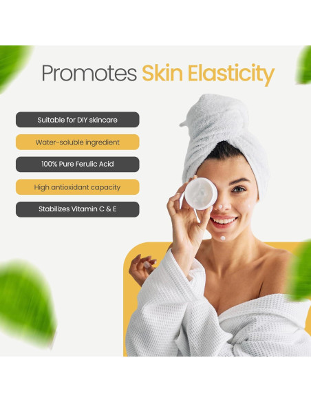 Polvo de Ácido Ferúlico Puro 99% Talsen 113 Gramos Cosmético Polvo de Ácido Ferúlico Puro 99% Talsen 113 Gramos Cosmético