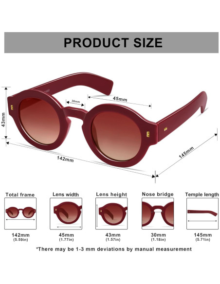 Gafas de sol polarizadas VANLINKER VL9743 unisex rojas