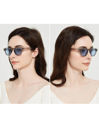 Gafas de Sol Gtand Unisex Retro Circulares 46mm Tinte Azul