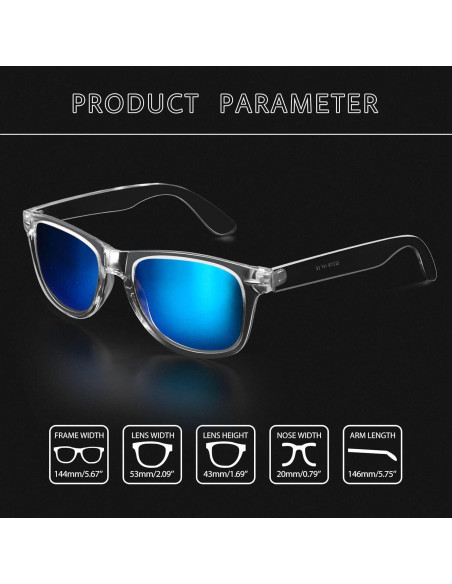 Gafas de sol Joopin cuadradas polarizadas UV400 unisex Gafas de sol Joopin cuadradas polarizadas UV400 unisex