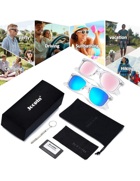 Gafas de sol Joopin cuadradas polarizadas UV400 unisex Gafas de sol Joopin cuadradas polarizadas UV400 unisex