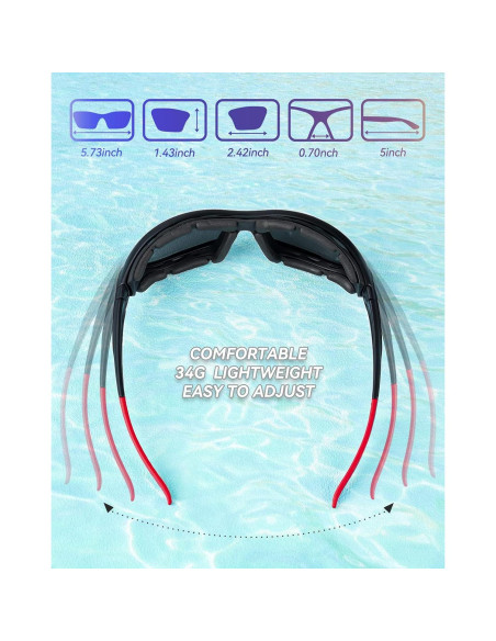 Gafas de Sol Deportivas BEACOOL Polarizadas Naranja