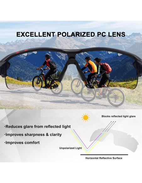 Gafas de sol deportivas BangLong con 5 lentes UV400