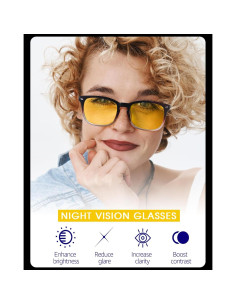 Gafas de Visión Nocturna TJUTR Amarillas Polarizadas 2