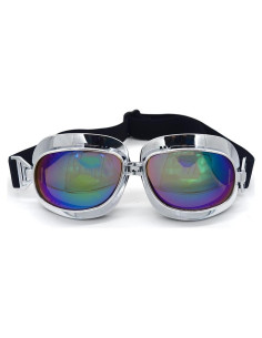 Gafas de Motocicleta Evomosa Vintage con Lente Azul