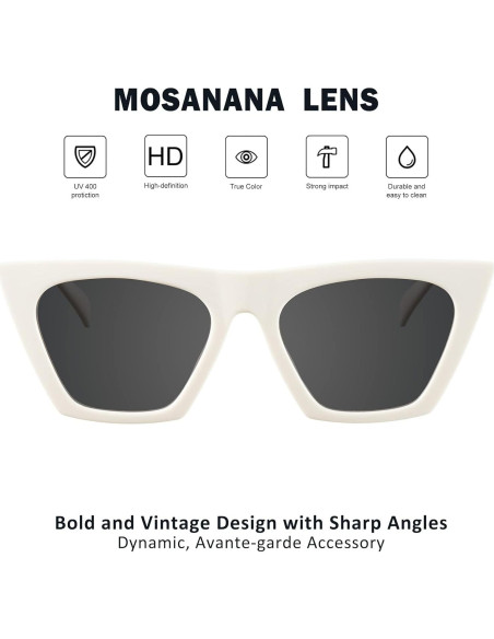 Gafas de sol Mosanana SHINE UV400 para mujeres modernas Gafas de sol Mosanana SHINE UV400 para mujeres modernas