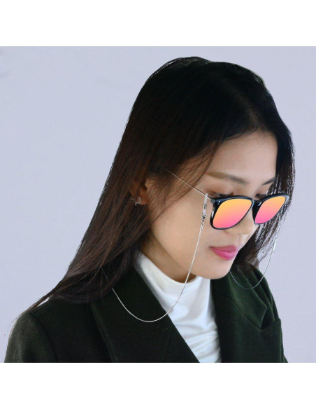 Cadena para Gafas Jmkcoz 80cm Acero Inoxidable Plateada