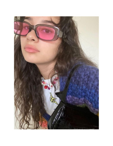 Gafas de sol rectangulares ADE WU unisex retro 90s UV400