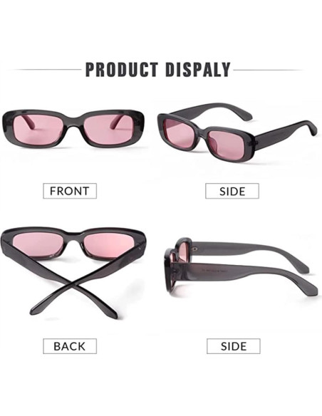 Gafas de sol rectangulares ADE WU unisex retro 90s UV400 Gafas de sol rectangulares ADE WU unisex retro 90s UV400