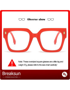 Gafas de bloqueo luz azul Breaksun B40 grandes rojas 2