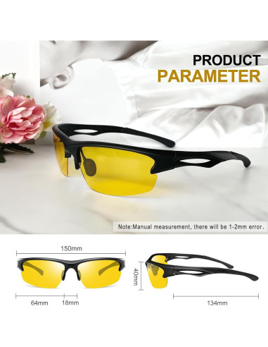 Gafas de sol deportivas Joopin UV400 para conducción nocturna