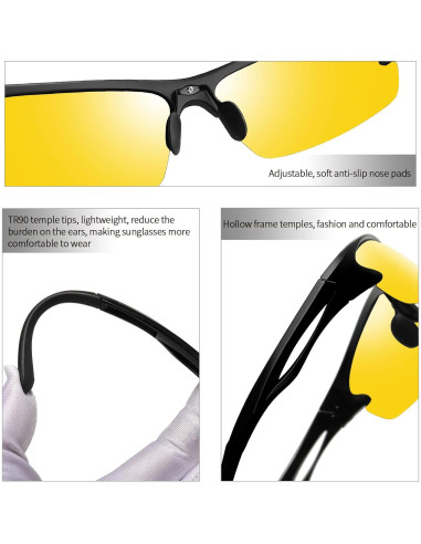 Gafas de sol deportivas Joopin UV400 para conducción nocturna
