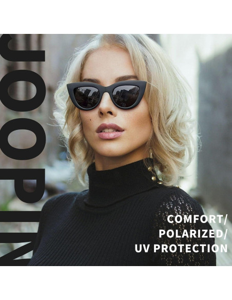 Gafas de sol ojo de gato Joopin polarizadas negras Gafas de sol ojo de gato Joopin polarizadas negras