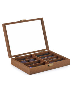 Organizador de Gafas CO-Z 8 Compartimentos Madera Elegante