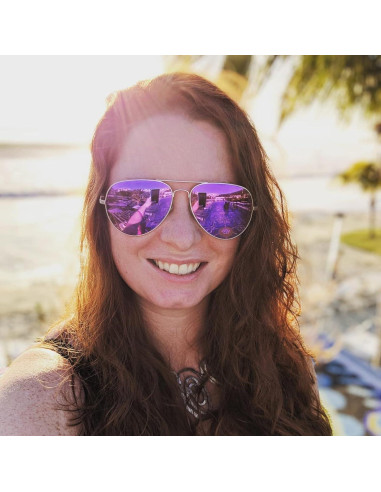 Gafas de sol aviador polarizadas PORADAY 58mm marco metal