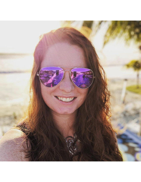 Gafas de sol aviador polarizadas PORADAY 58mm marco metal