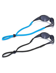 Correa Ajustable para Gafas de Sol - 2 Paquetes - Negro y Turquesa
