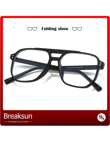 Gafas de sol cuadradas Breaksun A3 Negro Mate 54mm