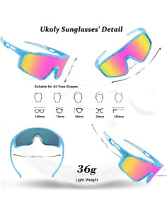 Gafas de sol deportivas Ukoly modelo 620 con UV400 2