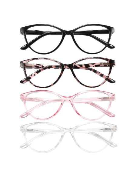 Gafas de Lectura Przene 4 Paquetes Anti Luz Azul Unisex Gafas de Lectura Przene 4 Paquetes Anti Luz Azul Unisex