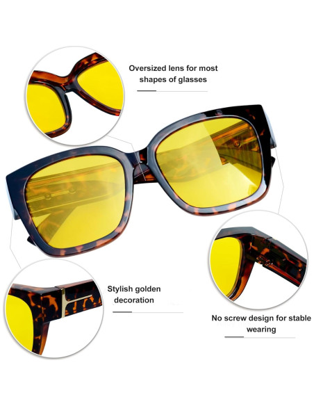 KANASTAL Gafas de Sol Polarizadas UV400 para Sobre Gafas