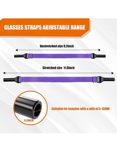 Correa Ajustable para Gafas - Paquete de 6 Unisex 2