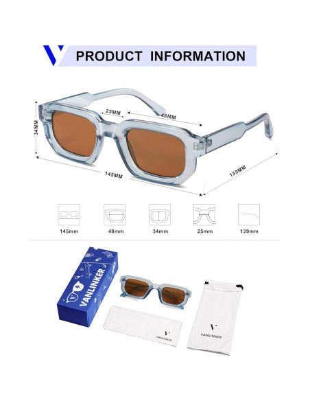 Gafas de Sol VANLINKER Retro UV400 Unisex VL9823