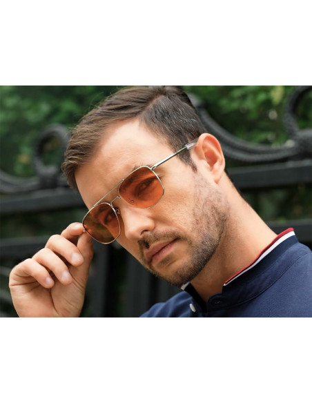 Gafas de sol militares vintage C3 con lente naranja 54mm