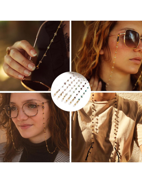 Cadena de Gafas para Mujeres Citrino Soporte Antideslizante