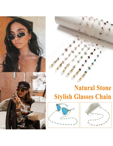 Cadena de Gafas para Mujeres Citrino Soporte Antideslizante