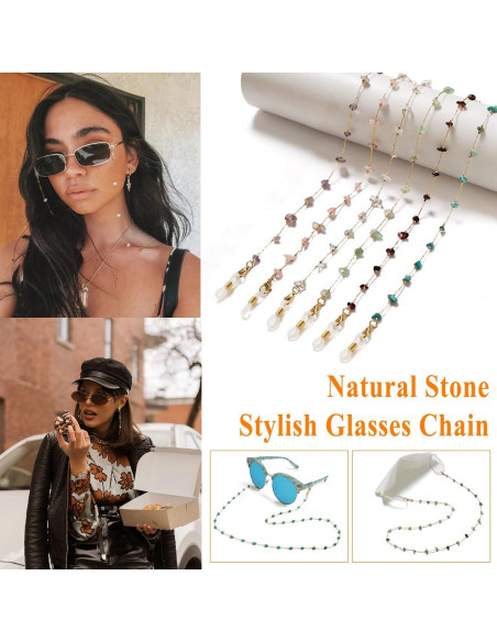 Cadena de Gafas para Mujeres Citrino Soporte Antideslizante