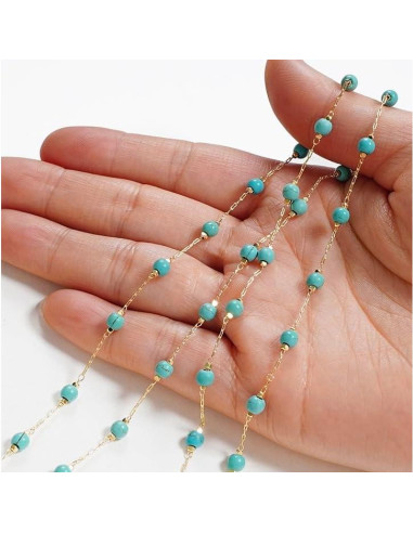 Cadena de Gafas para Mujeres Soporte de Piedra Turquesa