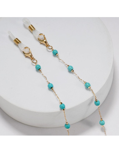 Cadena de Gafas para Mujeres Soporte de Piedra Turquesa