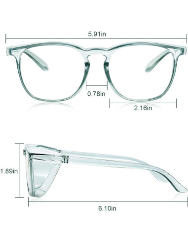 Gafas de Seguridad SQIMZAR Verde Oscuro Antiempañamiento