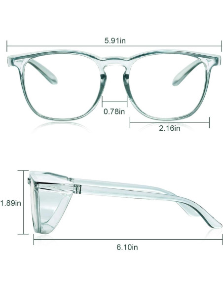 Gafas de Seguridad SQIMZAR Verde Oscuro Antiempañamiento