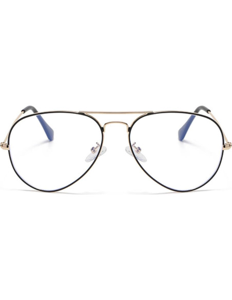 Gafas de Aviador HJSTES Lentes Anti Luz Azul Marco Clásico